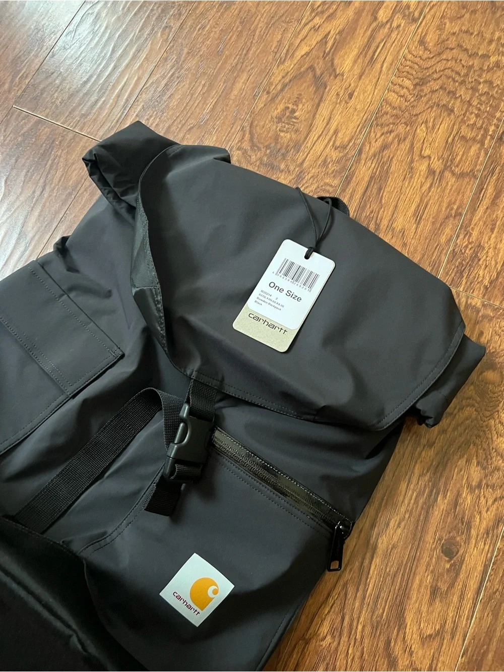 Carhartt WIP Bowden Backpack Nylon Black Roll Top Closure Brand New With Tags